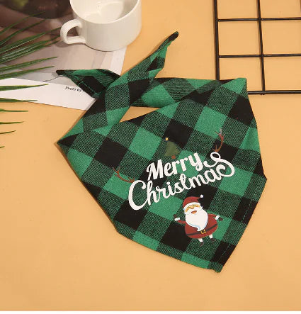 Christmas Plaid Pet Bandanas