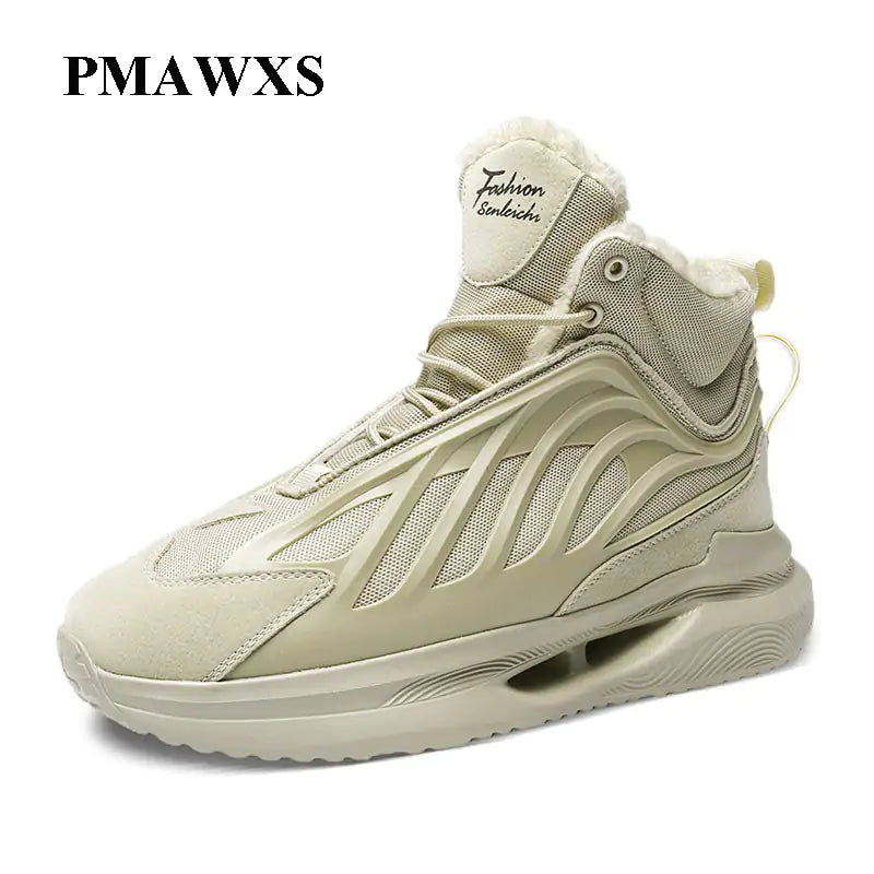Mens Fur-Lined Warm Sneakers