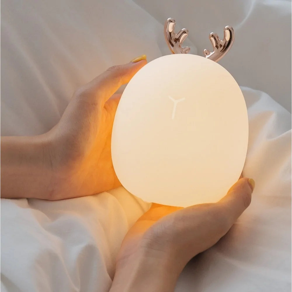 Dimmable LED Silicone Lamp with Animal ears