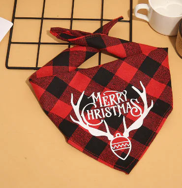 Christmas Plaid Pet Bandanas