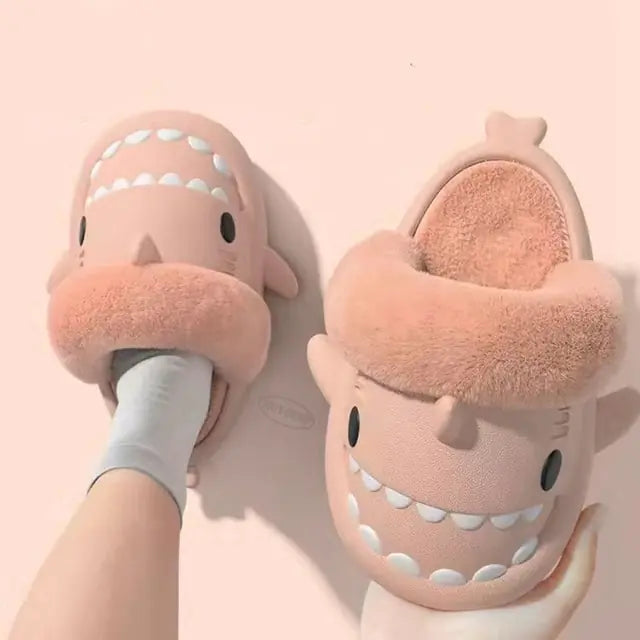 Plush Shark Slippers