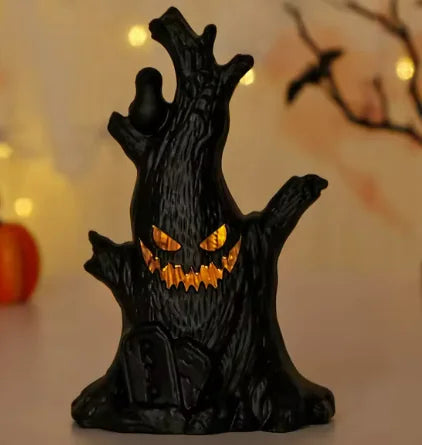 Spooky Ghost Stump Decoration