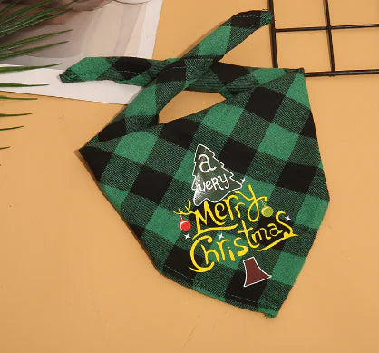Christmas Plaid Pet Bandanas