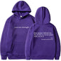 Women's Brushed Hoody Plain Letters
