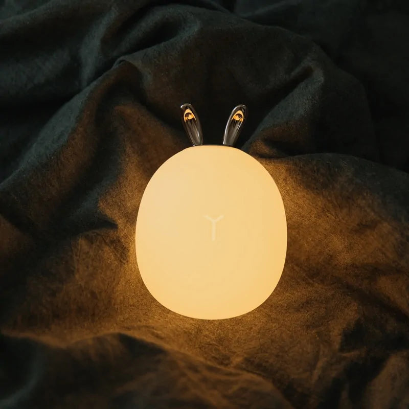 Dimmable LED Silicone Lamp with Animal ears