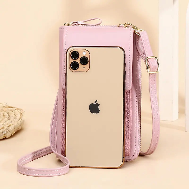 Faux Leather Ladies Wallet Crossbody Bag