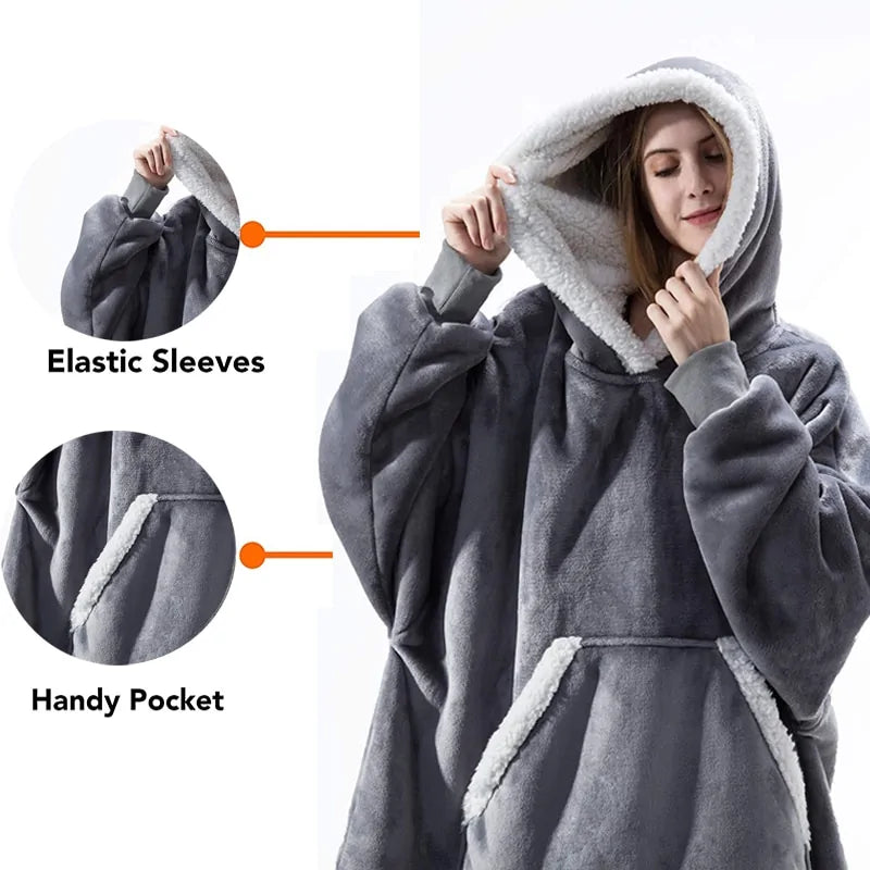Unisex Winter Fleece Oversized Hoodie