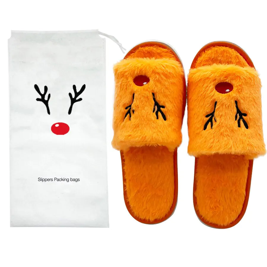 Anti Slip Slippers Pumpkin and Deer