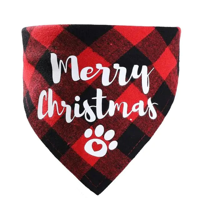 Christmas Plaid Pet Bandanas