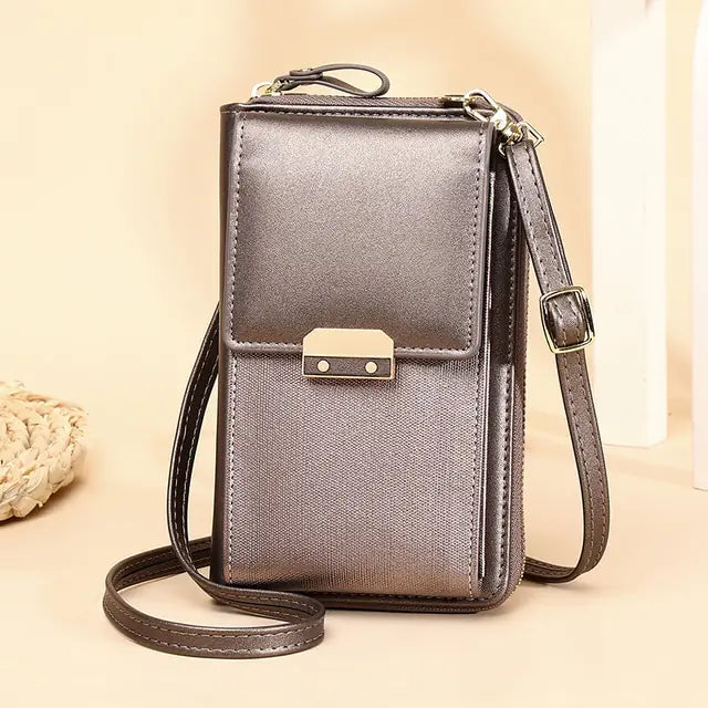 Faux Leather Ladies Wallet Crossbody Bag