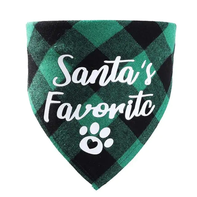 Christmas Plaid Pet Bandanas