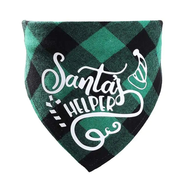 Christmas Plaid Pet Bandanas