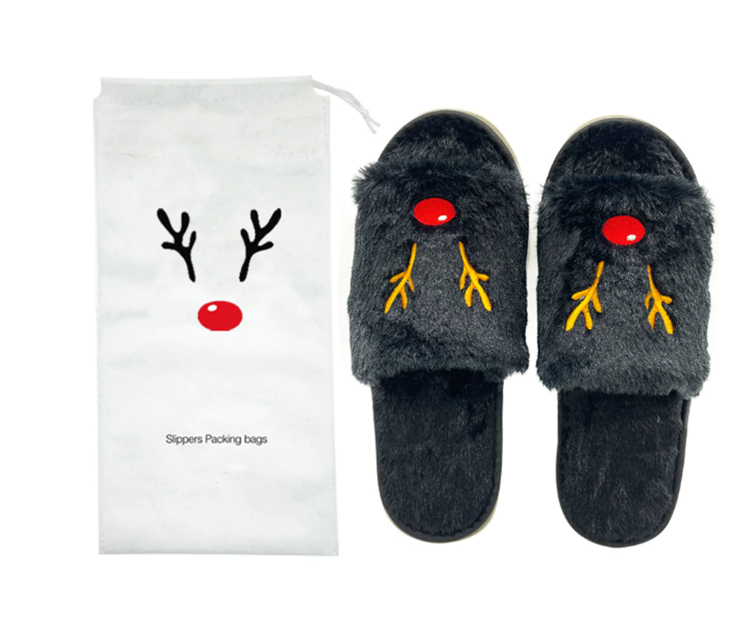 Anti Slip Slippers Pumpkin and Deer