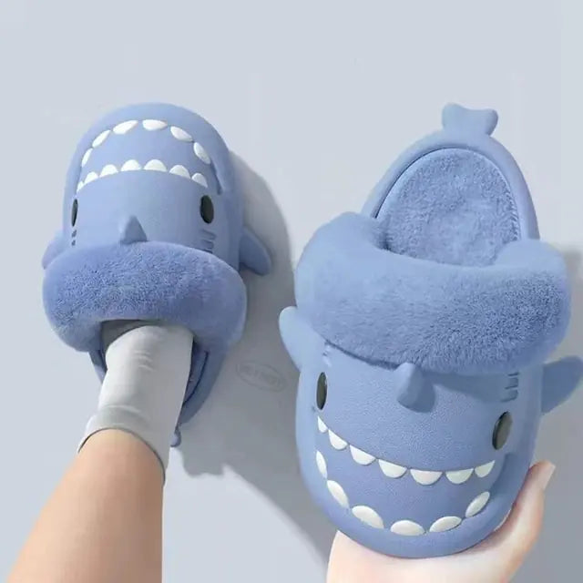 Plush Shark Slippers