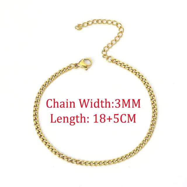 Chain Bracelet Different Widths