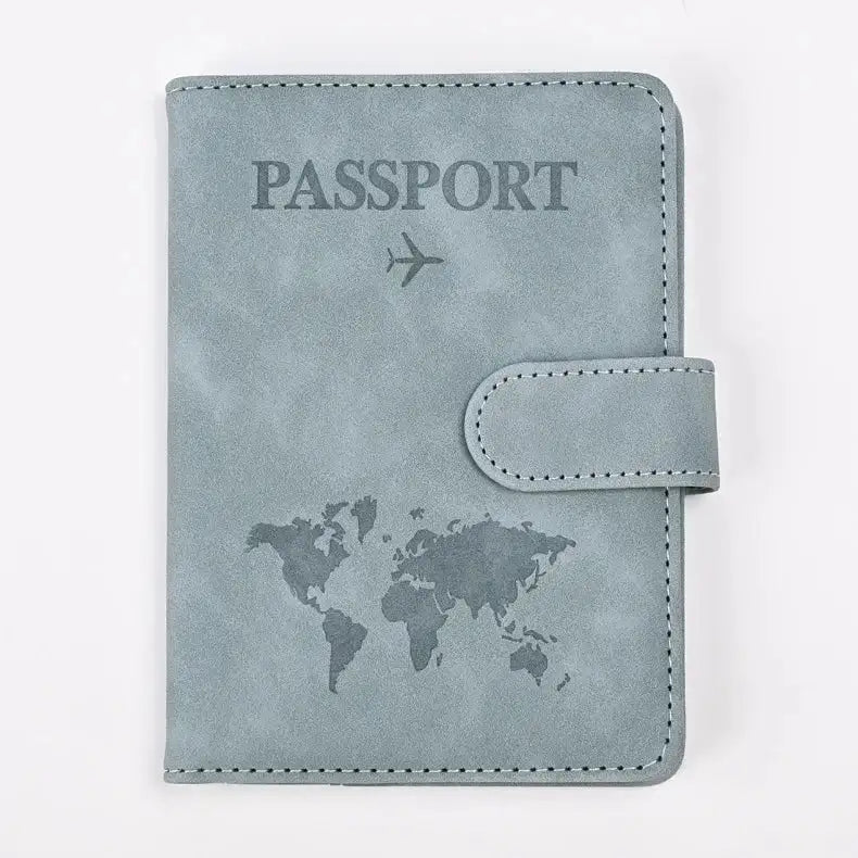 Faux Leather Passport and Card Holder