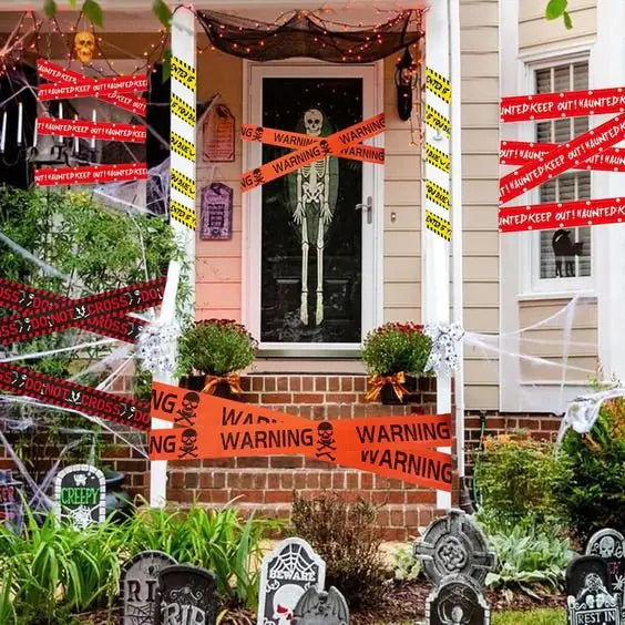 Skeleton Warning Caution Tape Decoration