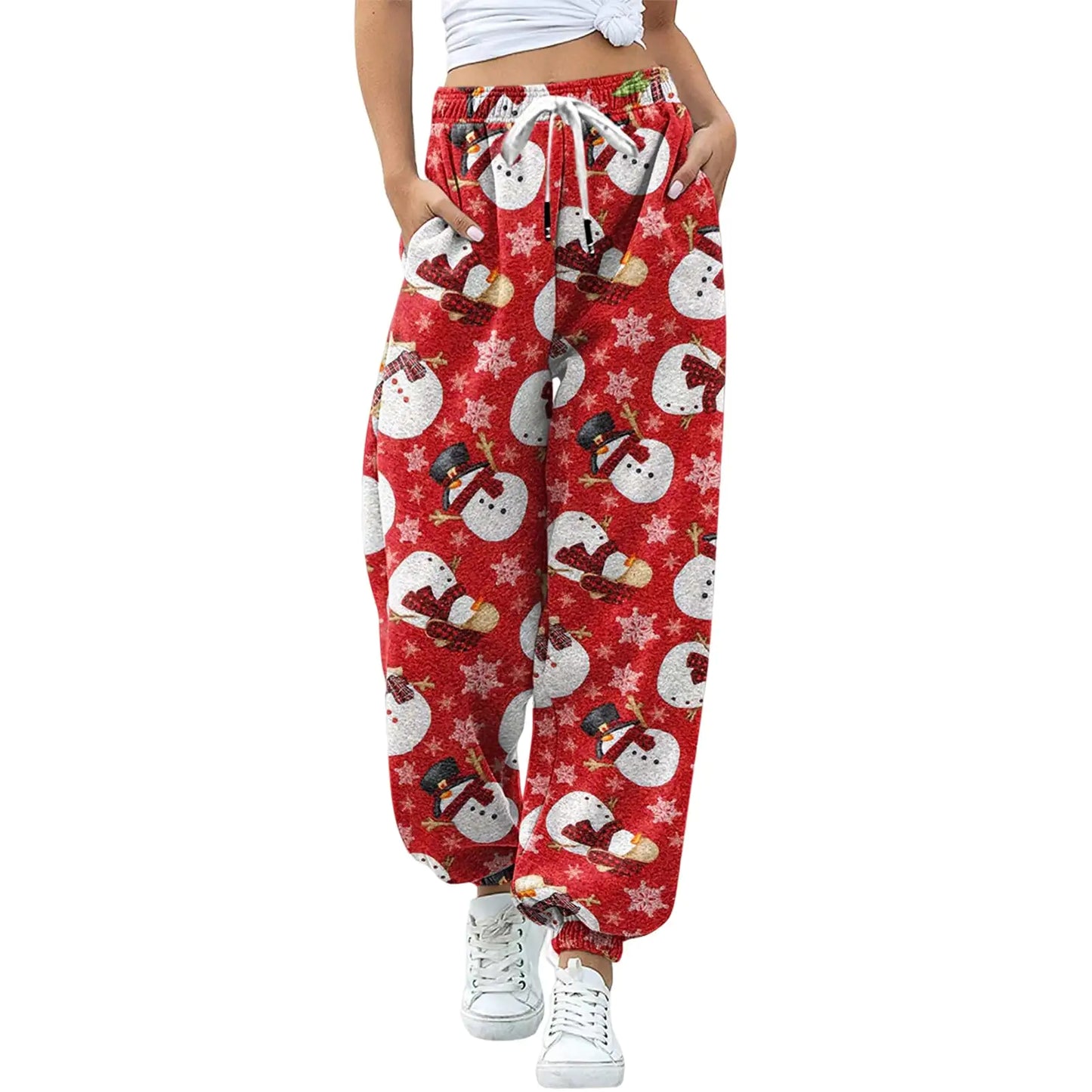 Christmas Print Drawstring PJs