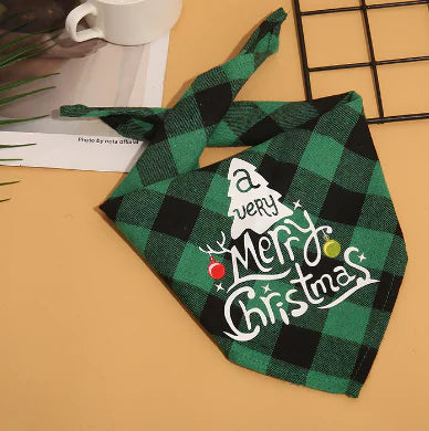 Christmas Plaid Pet Bandanas