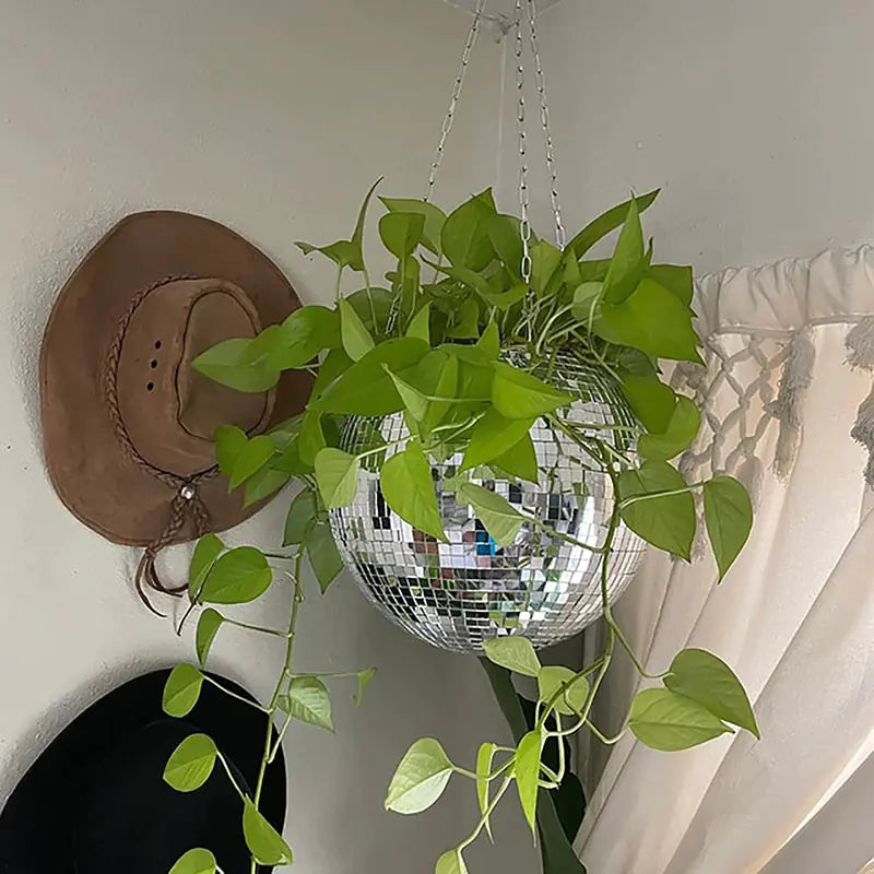 Disco Ball Flower Pot