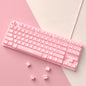 Pink Wired Keyboard and Mouse Set