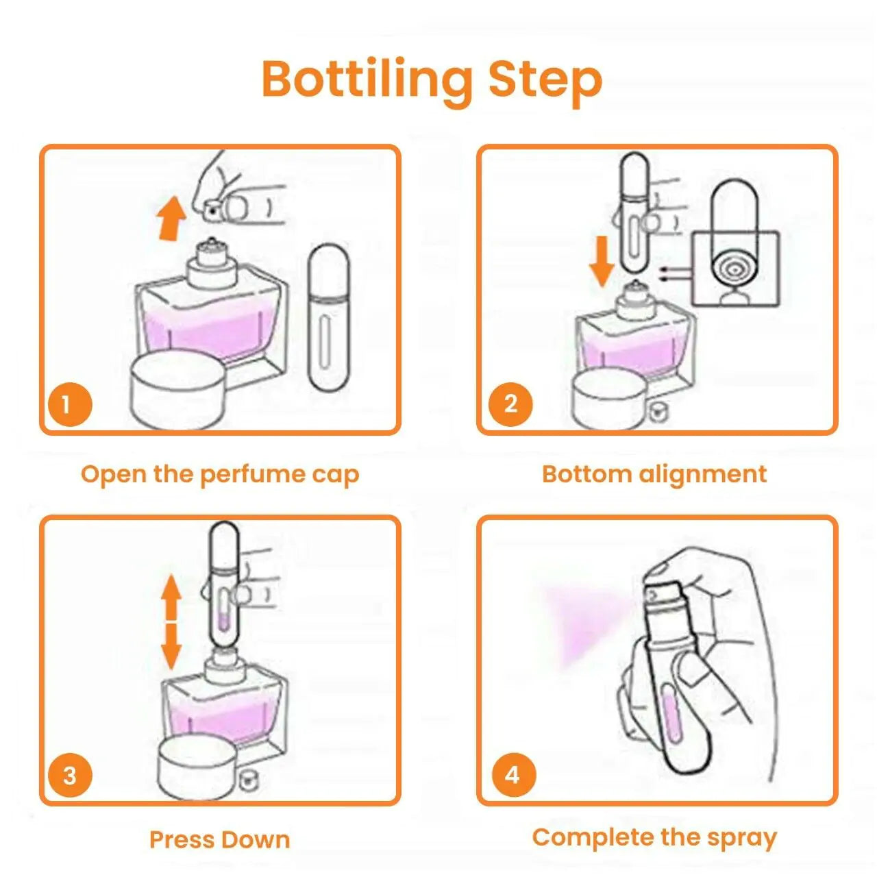 3 Pack Portable Perfume Bottles