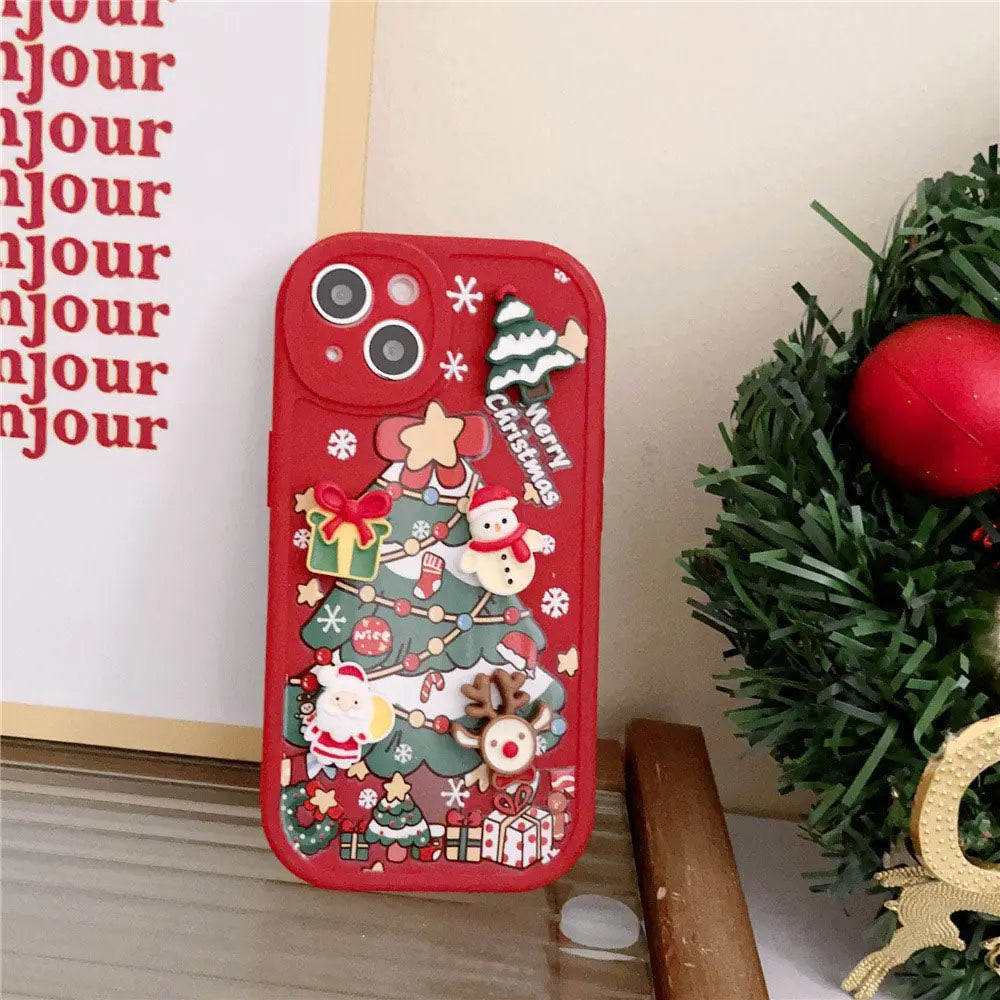 3D Santa & Deer Case