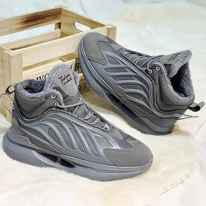 Mens Fur-Lined Warm Sneakers