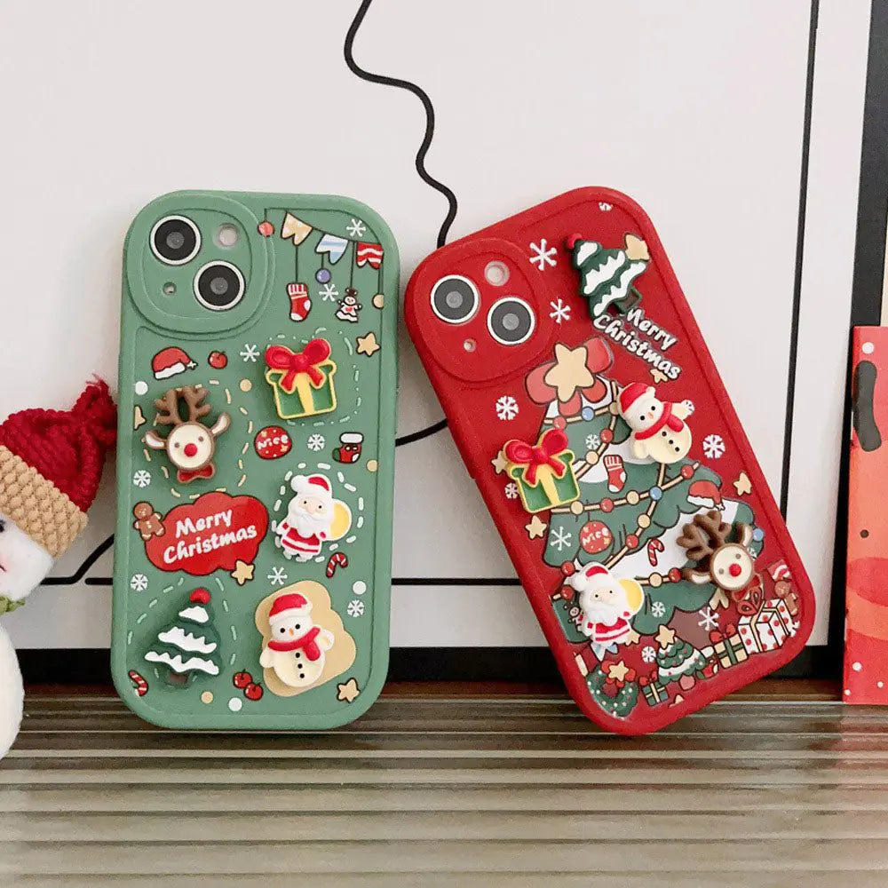3D Santa & Deer Case