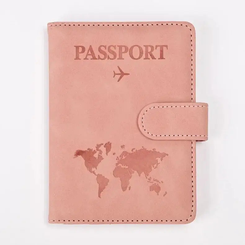 Faux Leather Passport and Card Holder