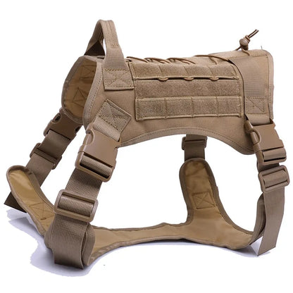 Tactical Harness with Handle & Bungee Leash for Large Dogs