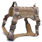 Tactical Harness with Handle & Bungee Leash for Large Dogs