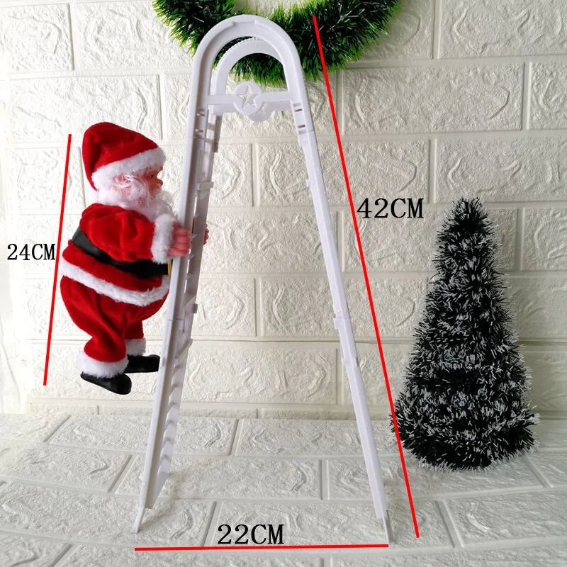 Santa Climbing Ladder Decoration