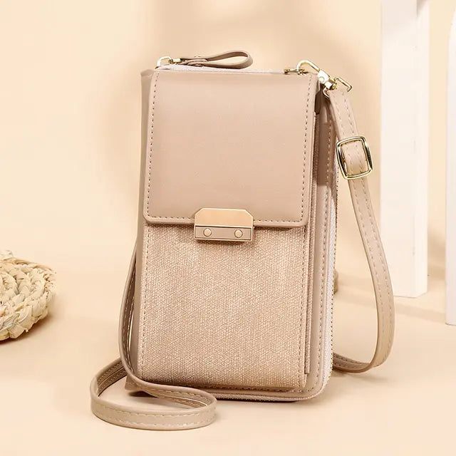 Faux Leather Ladies Wallet Crossbody Bag