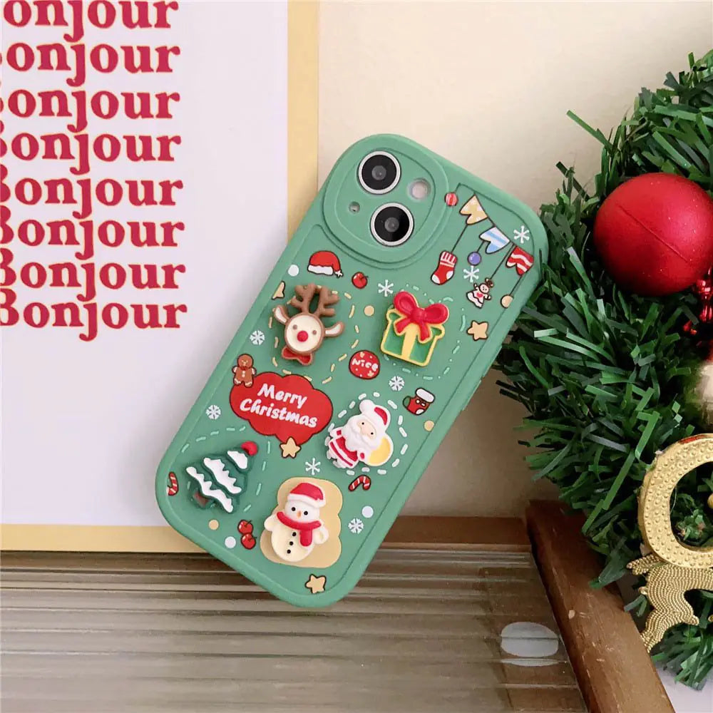 3D Santa & Deer Case