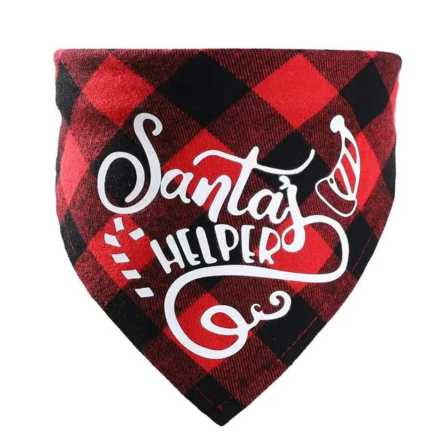Christmas Plaid Pet Bandanas