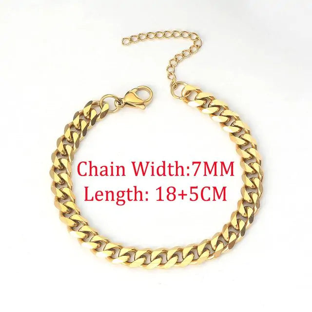 Chain Bracelet Different Widths