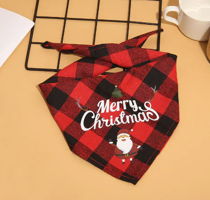 Christmas Plaid Pet Bandanas