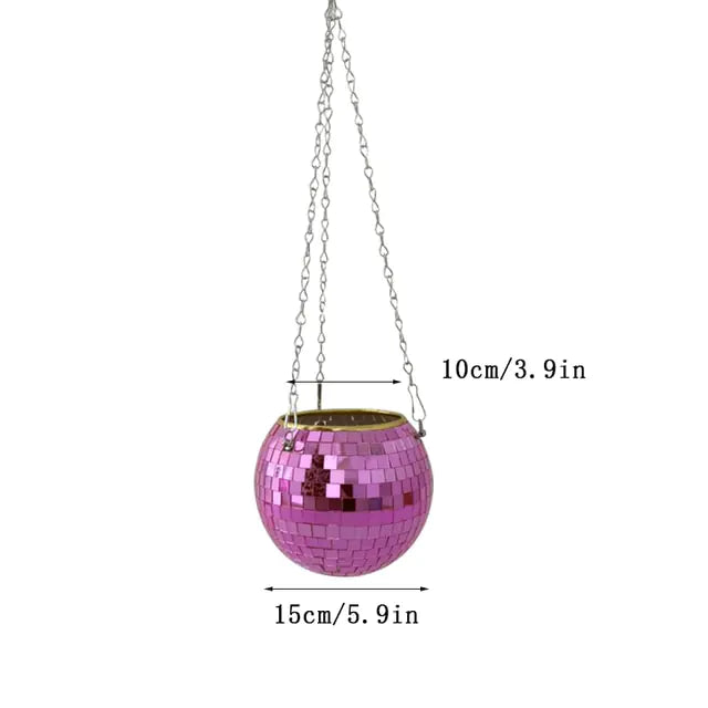 Disco Ball Flower Pot