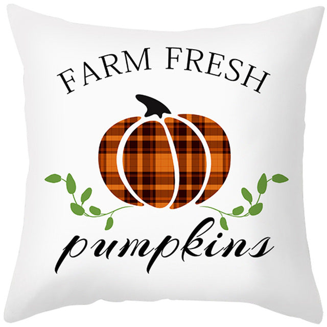 Maple Leaf Pumpkin Pillowcase Cover