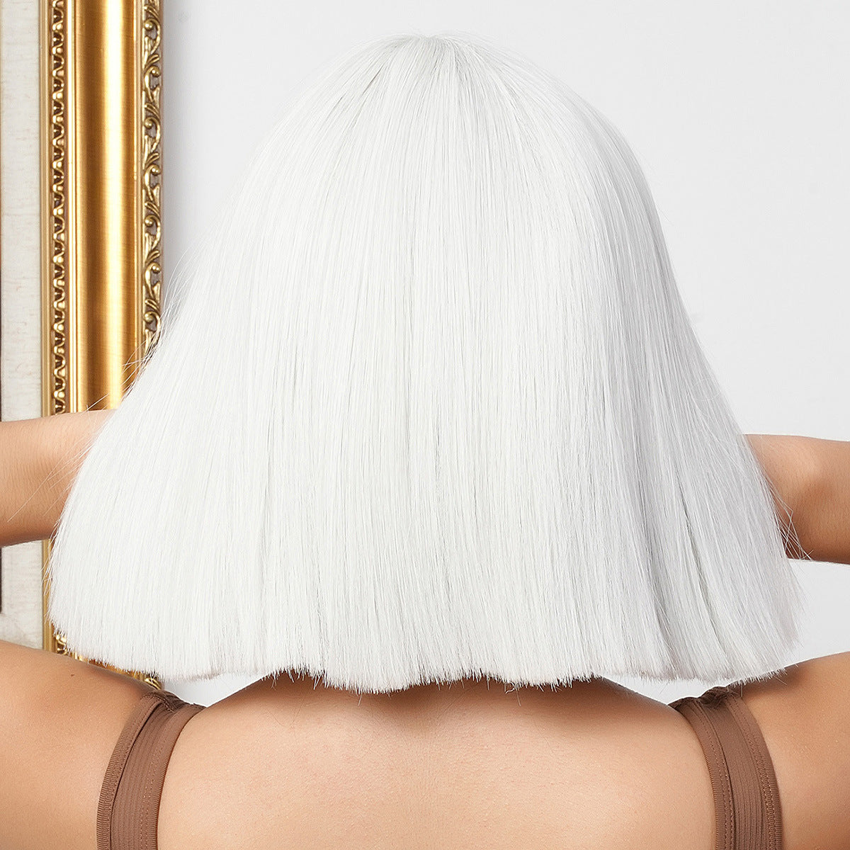 White Wig with Bangs