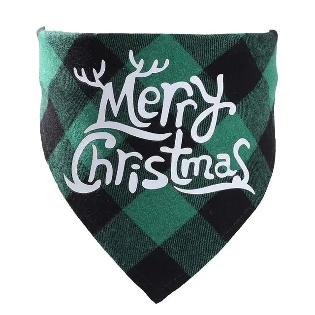 Christmas Plaid Pet Bandanas