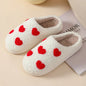 Heart/Mushroom Plush House Slippers