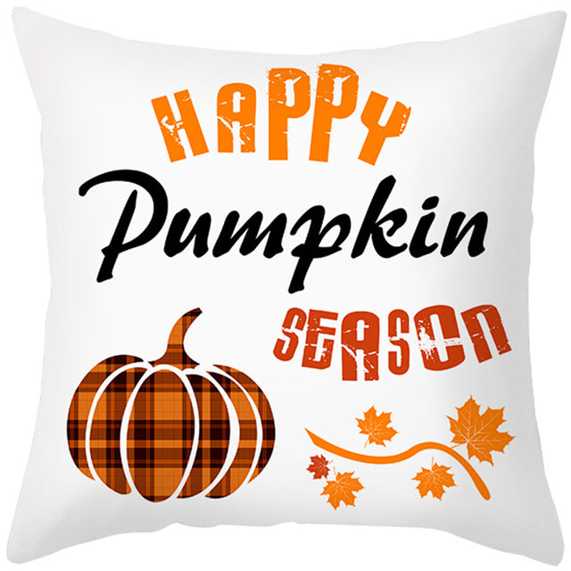 Maple Leaf Pumpkin Pillowcase Cover