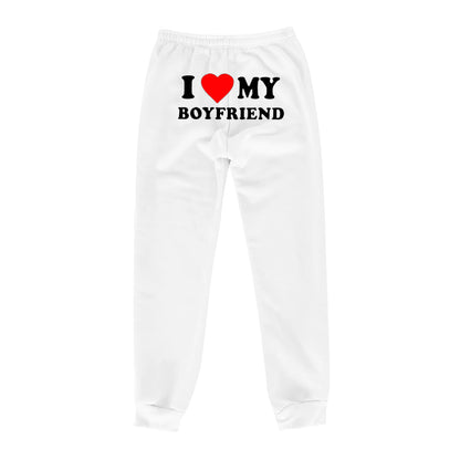 I LOVE MY BOYFRIEND Printed Sweats