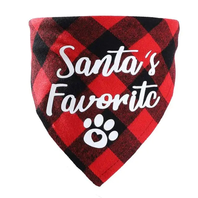 Christmas Plaid Pet Bandanas