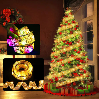 Ribbon Christmas Lights