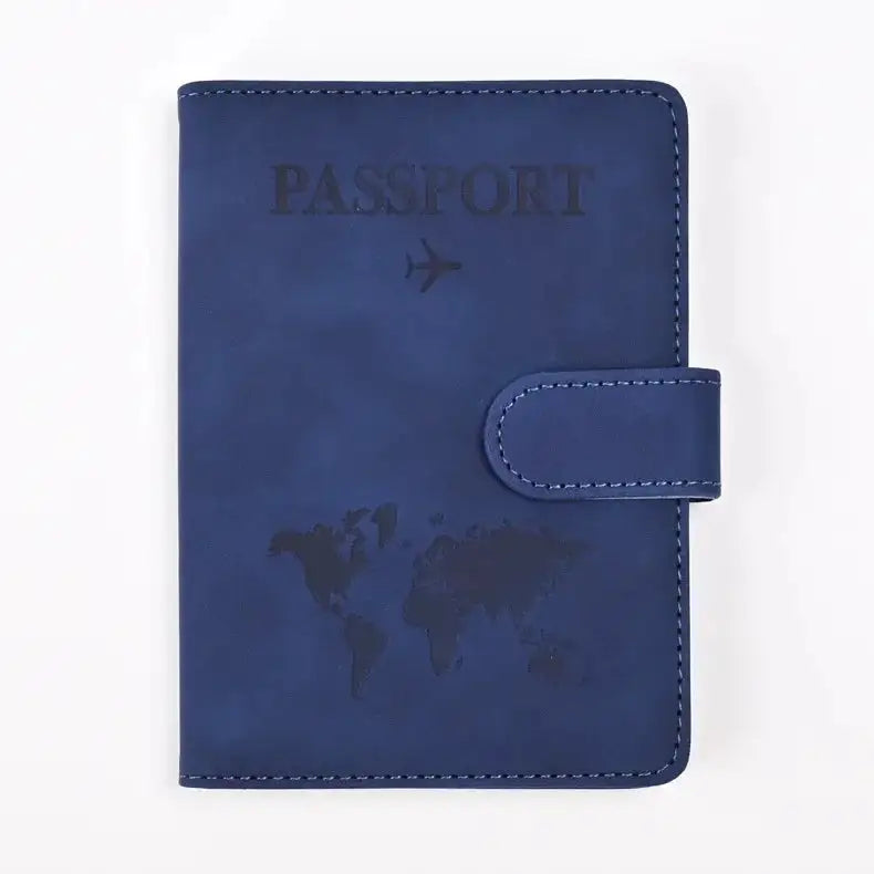 Faux Leather Passport and Card Holder