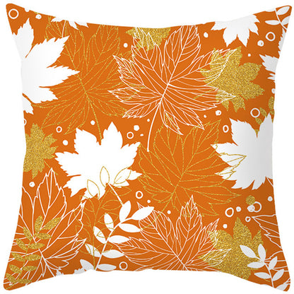 Maple Leaf Pumpkin Pillowcase Cover