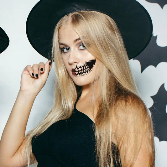 Ghost Teeth Temporary Tattoo